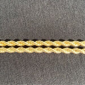 Gold Chain Rope Chain Necklace 24in 4mm